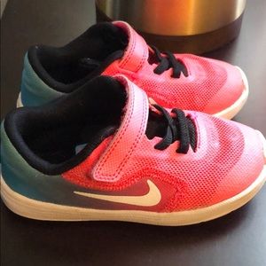 Ombré Girls Nike Sneakers Hot Pink and Bright Blue